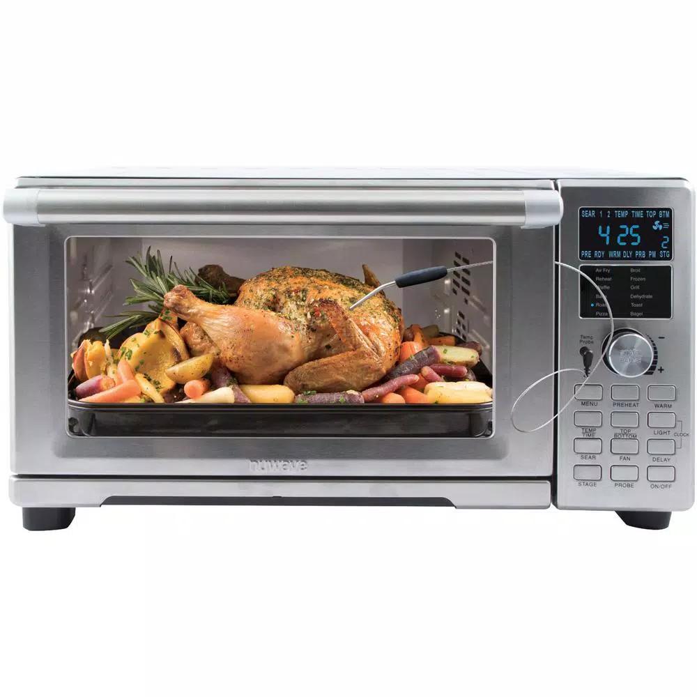 NuWave Bravo XL 1800W 4-Slice Stainless Steel Toaster Oven and Air Fryer