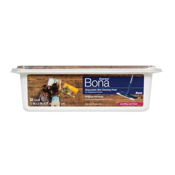 Bona Hardwood Floor Wet Cleaning Pads, 12-Pack