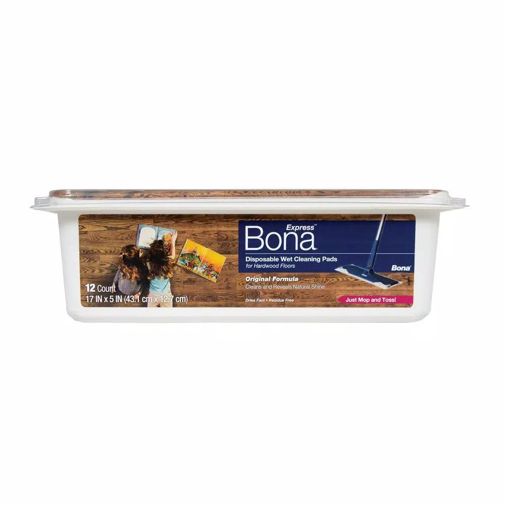 Bona Hardwood Floor Wet Cleaning Pads, 12-Pack