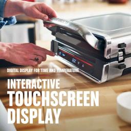 George Foreman Digital Smokeless Indoor Contact Grill, Family Size, Silver thumbnail 6