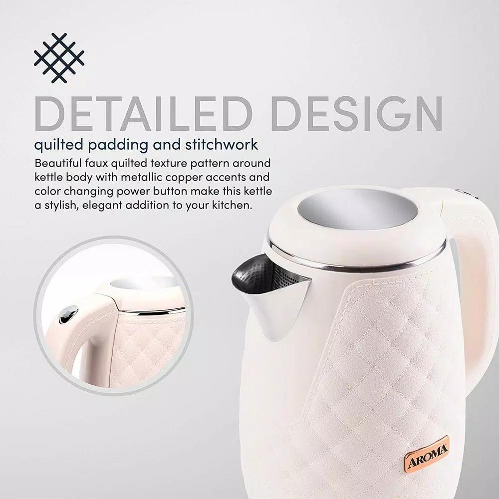 Aroma Professional 7-Cup Electric Water Kettle, 316 Surgical Grade Stainless Steel, Pink