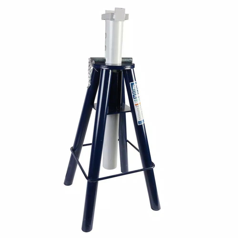 TCE 10-Ton Round Tube Heavy-Duty Jack Stand, Steel Support Stand with 9 Locking Positions