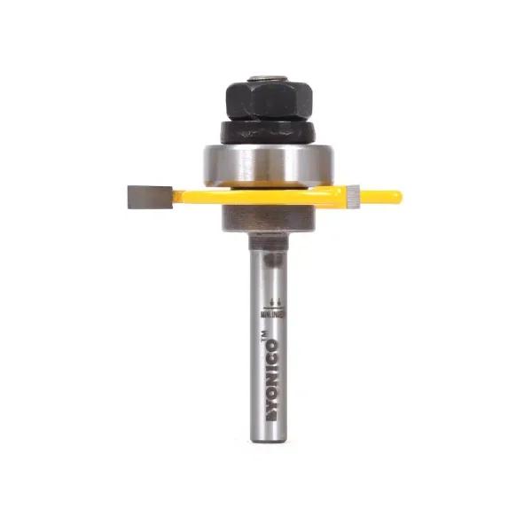 Yonico Carbide Tipped Biscuit Joint Slot Cutter Router Bit, #20 Size, 1/4 in. Shank