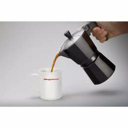 Magefesa Kenia Noir 3-Cup Aluminum Espresso Maker - Black Stovetop Moka Pot thumbnail 3