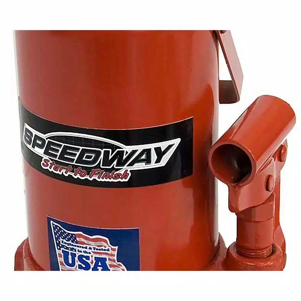 Speedway 20-Ton Hydraulic Bottle Jack, 40,000 lb Capacity