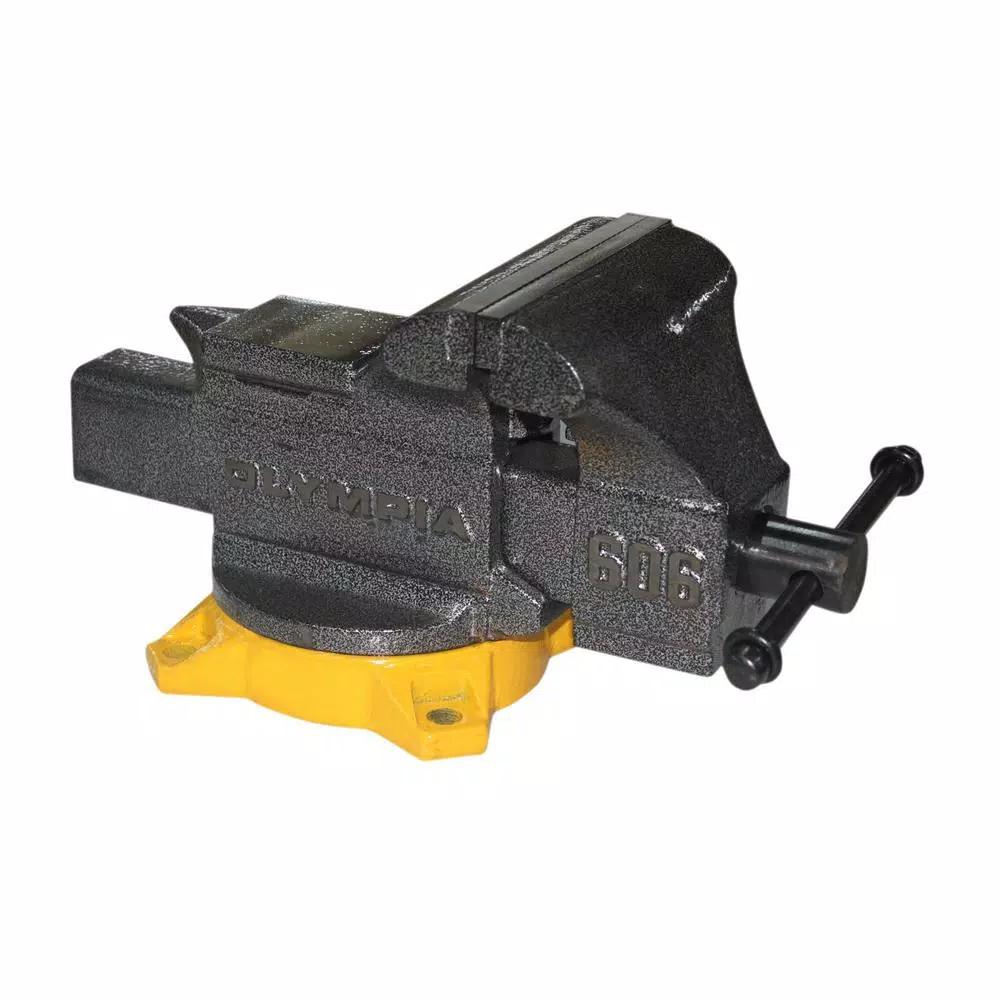 OLYMPIA Tools 6 in. Bench Vise with 270° Swivel Base and 20,000 lb. Clamping Strength