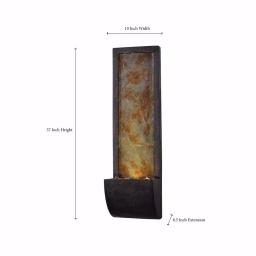 Kenroy Home Triptych Resin and Slate Indoor/Outdoor Wall Fountain, 37 in. thumbnail 2