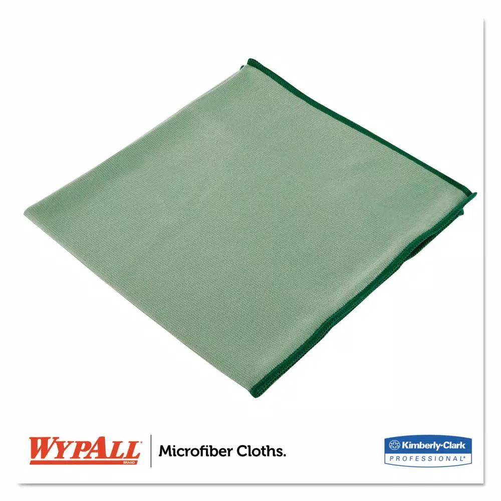 Wypall Microfiber Cleaning Cloths, Reusable & Absorbent, Green, 15.75 x 15.75 in, 24 Count