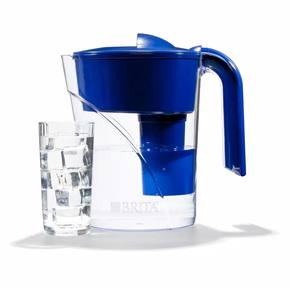 Brita Mist Water Filter Pitcher, 48 oz. Capacity, Dark Blue, BPA Free