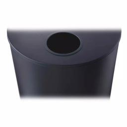 Safco 12.5 Gal. Matte Black Half-Round Steel Trash Can with 3 Interchangeable Lids thumbnail 4