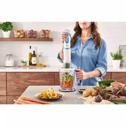 Braun MultiQuick 21-Speed White Spiralizer and Hand Blender Set with 5-Cup Chopper and Blender thumbnail 3