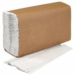 SKILCRAFT C-Fold Paper Towels, 1-Ply, White, 200 Count per Pack, 12-Pack Carton thumbnail 2