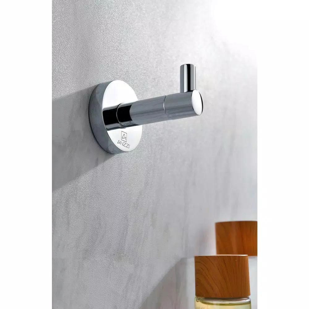ANZZI Caster Series Single Robe Hook, Polished Chrome