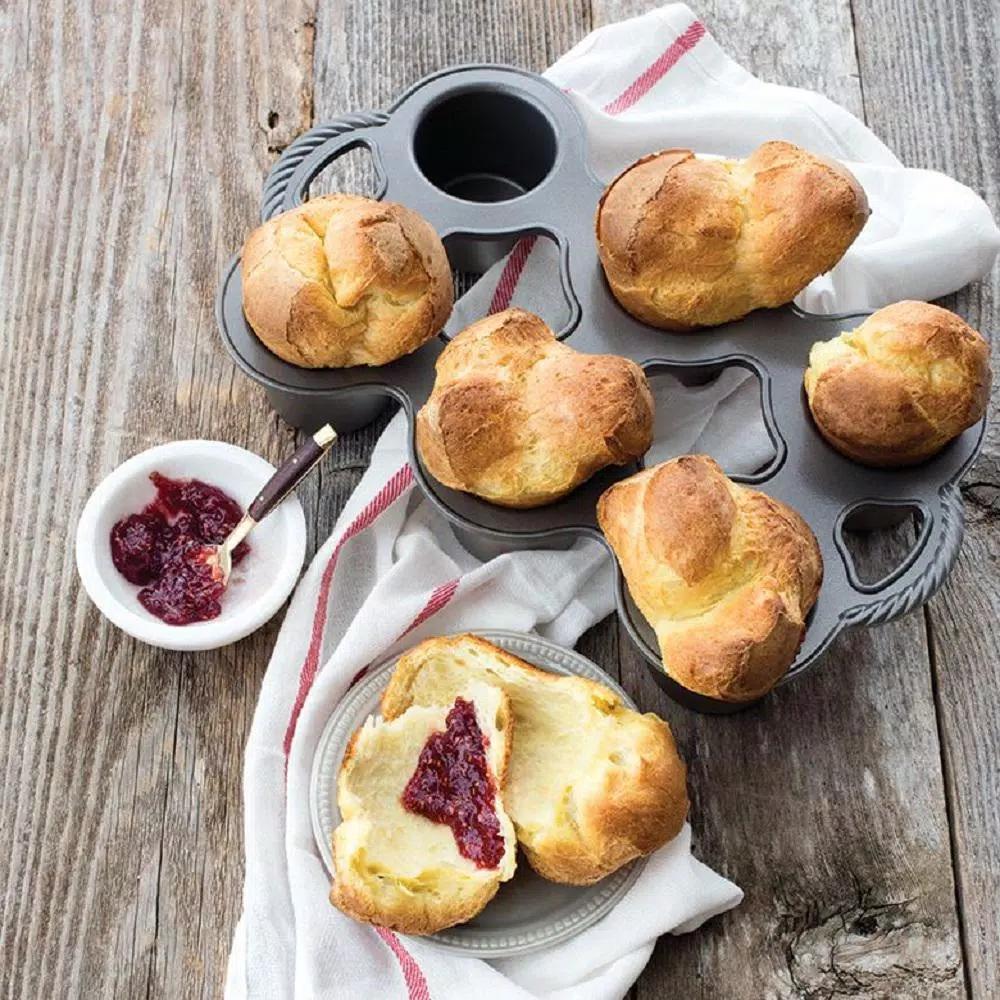 Nordic Ware Grand Popover Pan - Heavy Duty Cast Aluminum Specialty Bakeware