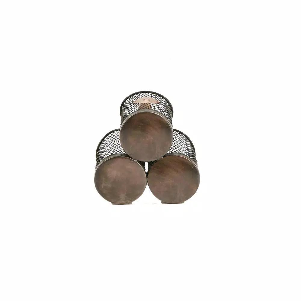 MIND READER Stainless Steel Utensil Caddy & Silverware Organizer with Wood Handle
