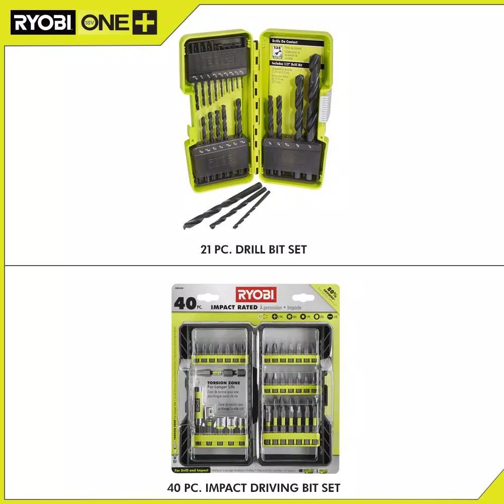 RYOBI 61-Piece Drill Bit and Impact Rated Driving Bit Set