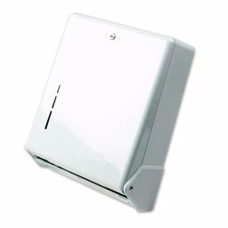 San Jamar White Metal Paper Towel Dispenser for C-Fold and Multifold Towels thumbnail 2