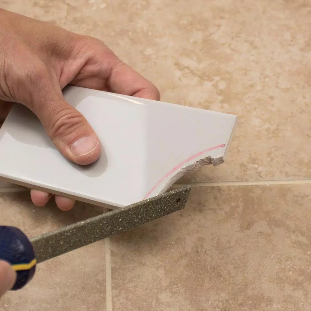 QEP Double Sided Diamond Grit Tile File for Ceramic, Porcelain, Glass, and Stone