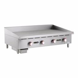 Magic Chef 48 in. Commercial Thermostatic Gas Countertop Griddle, Stainless Steel thumbnail 4