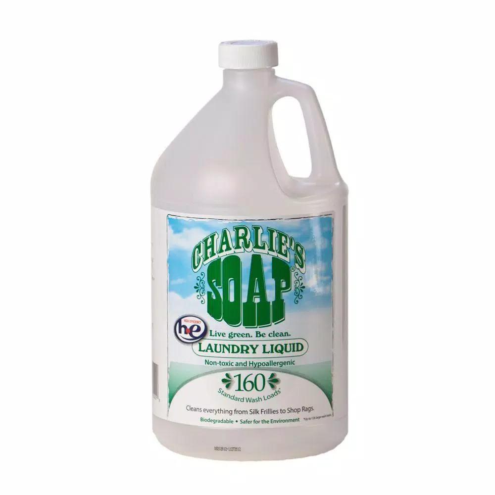 Charlie's Soap Liquid Laundry Detergent Refill, 1 Gallon, HE Formulated, Unscented