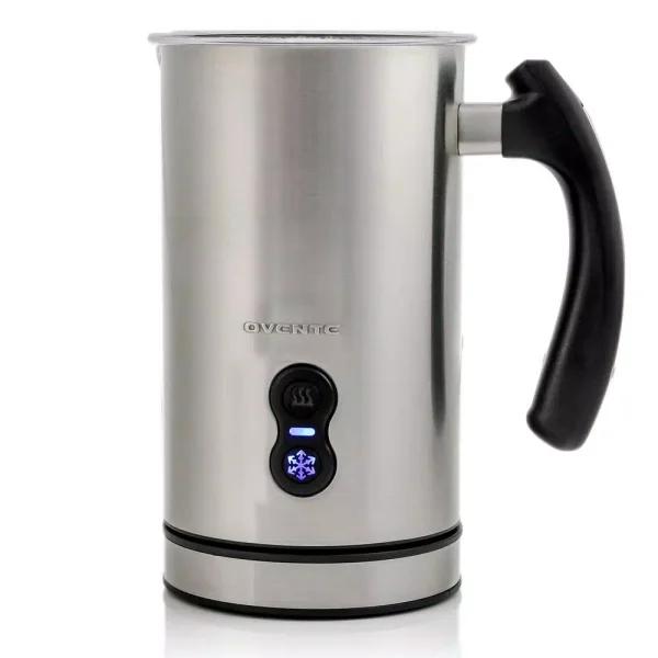 Oventes FR3608 Deluxe Electric Milk Frother and Steamer, 8 oz Silver Automatic Foam Maker