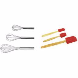 BergHOFF 6-Piece Spatula and Whisk Set with Stainless Steel Whisks and Silicone Spatulas thumbnail 1