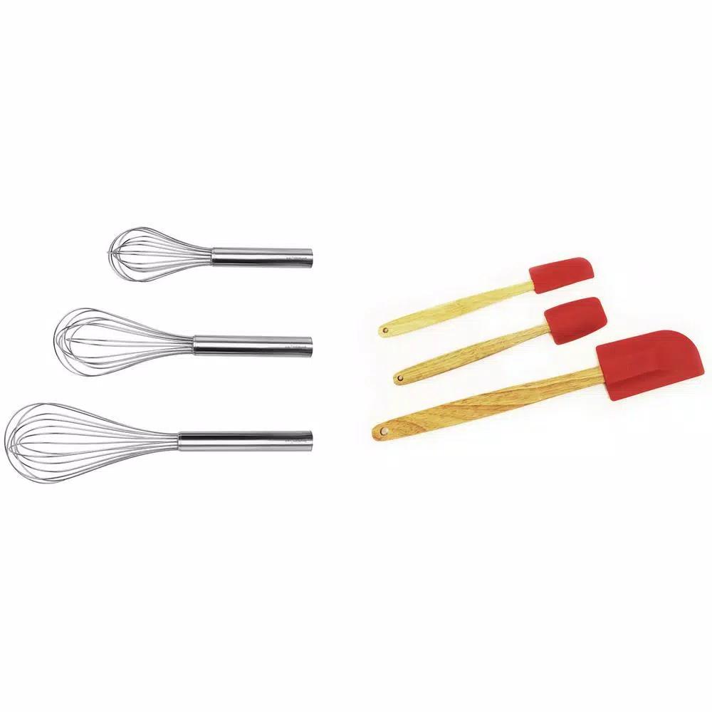BergHOFF 6-Piece Spatula and Whisk Set with Stainless Steel Whisks and Silicone Spatulas