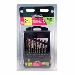 BLU-MOL Xtreme Cobalt M35 Twist Drill Bit Set, 21-Piece Metal Index Case thumbnail 2