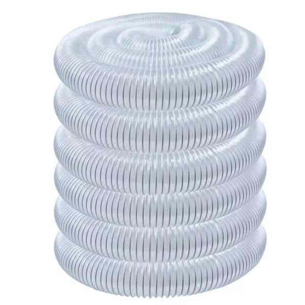 POWERTEC 5 in. x 50 ft. Clear Vue Heavy-Duty PVC Dust Collection Flexible Hose