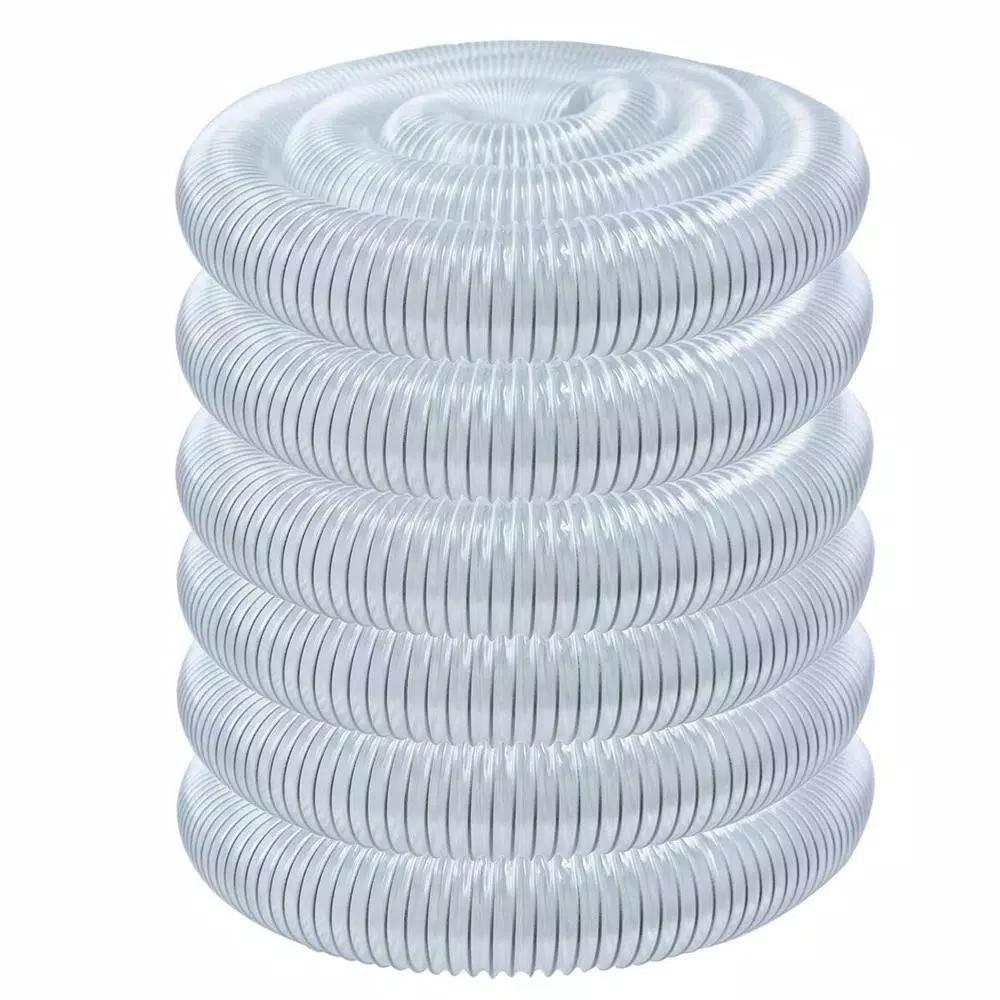 POWERTEC 3 in. x 50 ft. Clear PVC Heavy-Duty Flexible Dust Collection Hose