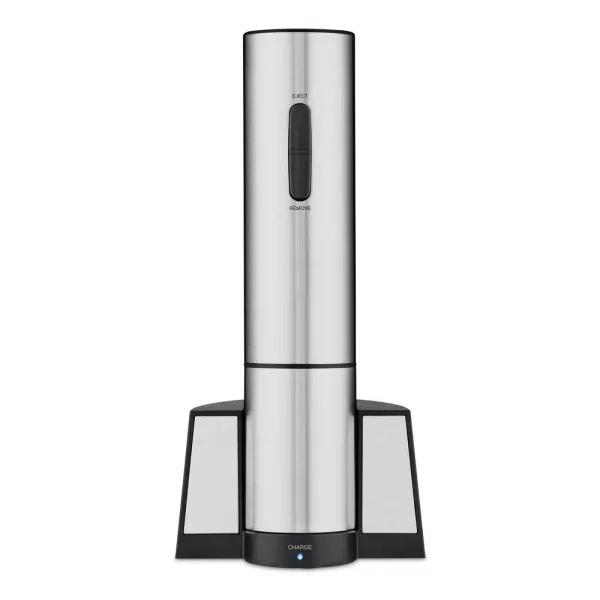 Cuisinart Electric Wine Opener with Rechargeable Charging Base, Brushed Stainless Steel