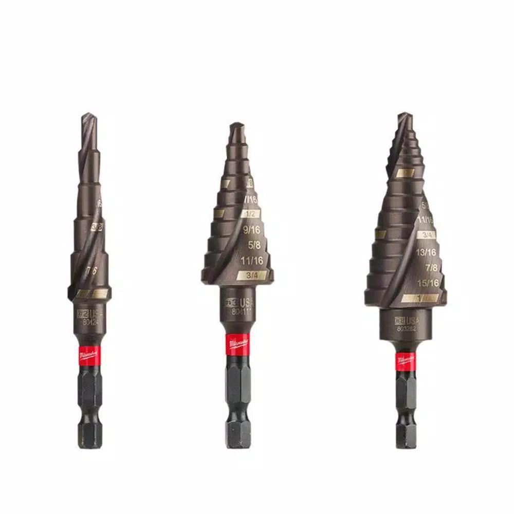 Milwaukee SHOCKWAVE Impact Duty Titanium Step Bit Kit, 3-Piece