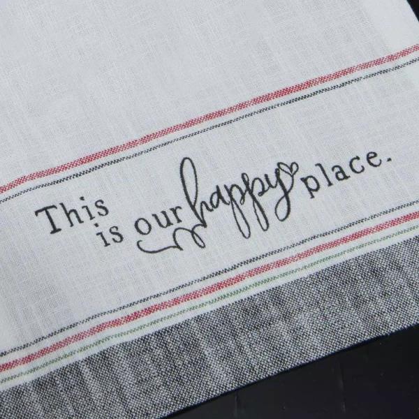 Kay Dee Farmers Market 13 in. x 72 in. Ivory Cotton Embroidered Table Runner