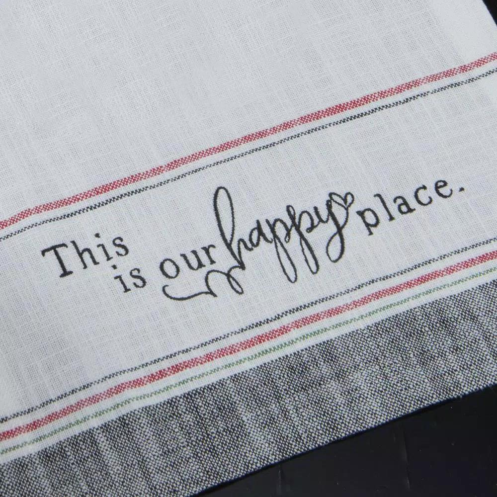 Kay Dee Farmers Market 13 in. x 72 in. Ivory Cotton Embroidered Table Runner