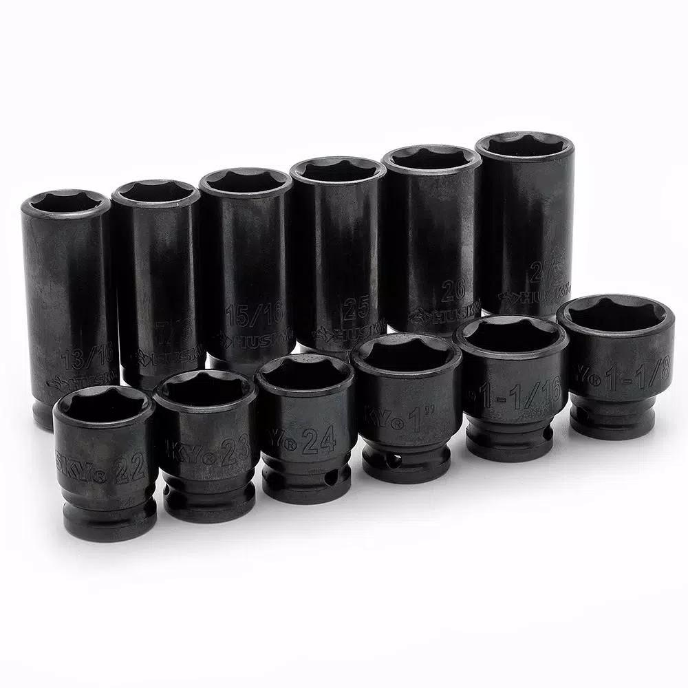 Husky 108-Piece 3/8 in. and 1/2 in. Drive Master Impact Socket Set