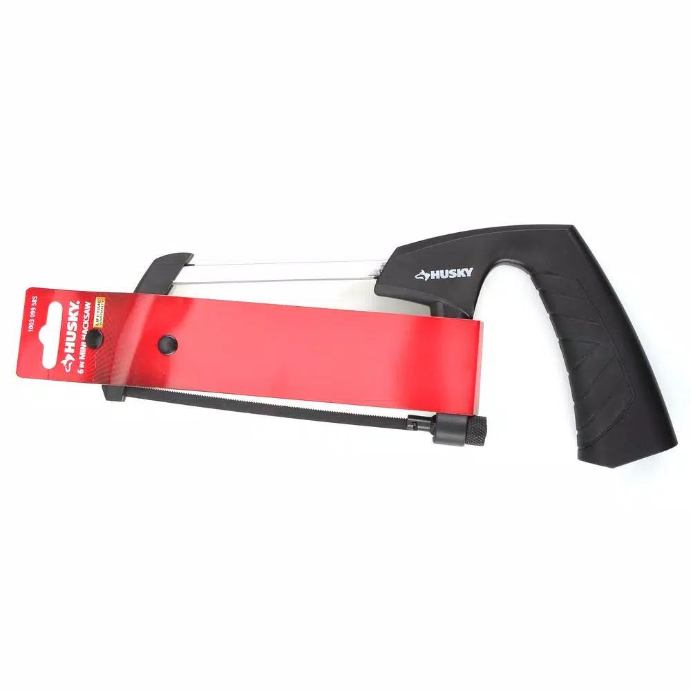 Husky 6 in. Mini Hacksaw with 24 TPI Carbon Steel Blade
