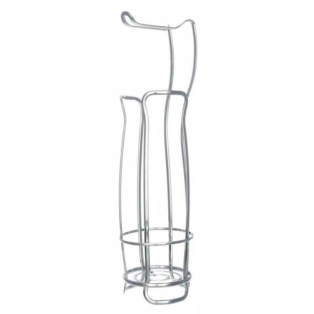 interDesign Axis Freestanding Toilet Paper Holder Plus in Chrome