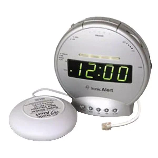 Sonic Alert Digital Alarm Clock with Telephone Signaler and Bed Vibrator