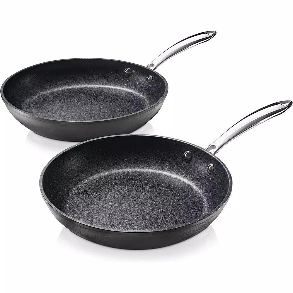 Granitestone Pro 2-Piece Hard Anodized Aluminum Diamond Infused Nonstick Fry Pan Set, 10 in. & 11.5 in.