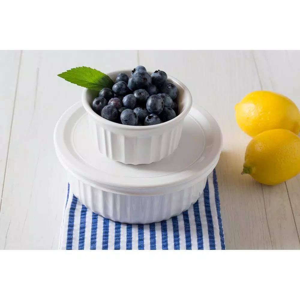 Corningware French White 10-Piece Ceramic Bakeware Set with Lids