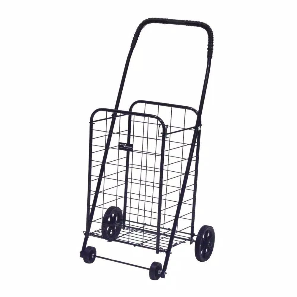Easy Wheels Mini-A Shopping Cart, Heavy Gauge Steel, Black