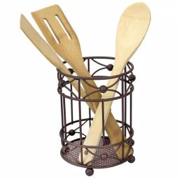 Home Basics Arbor Oil-Rubbed Bronze Steel Utensil Holder with Mesh Bottom and Non-Skid Feet thumbnail 2