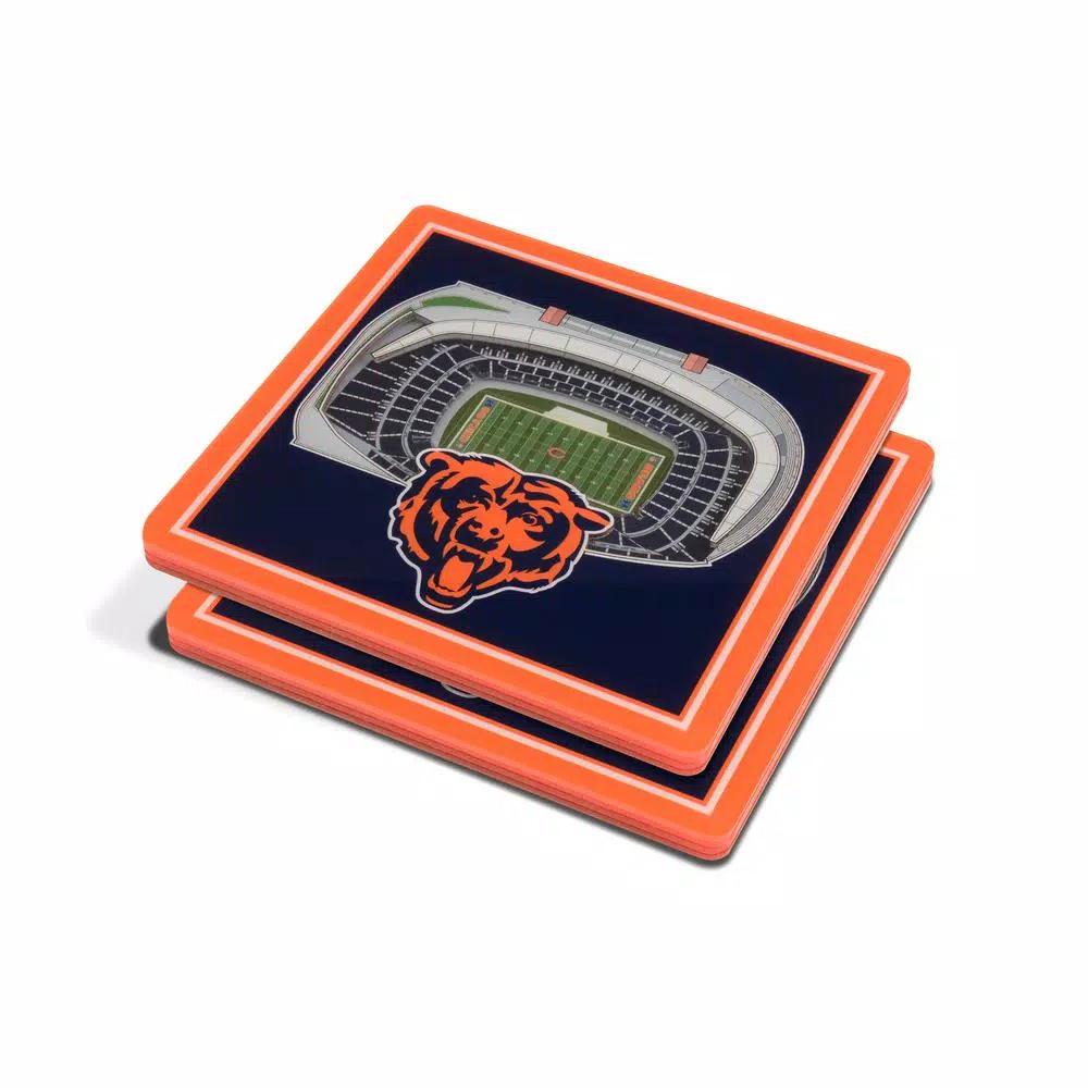 YouTheFan NFL Chicago Bears StadiumViews 3D Acrylic Coasters - Soldier Field Replica