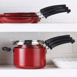 Farberware Neat Nest 1-Quart Aluminum Nonstick Saucepan with Glass Lid, Black thumbnail 9