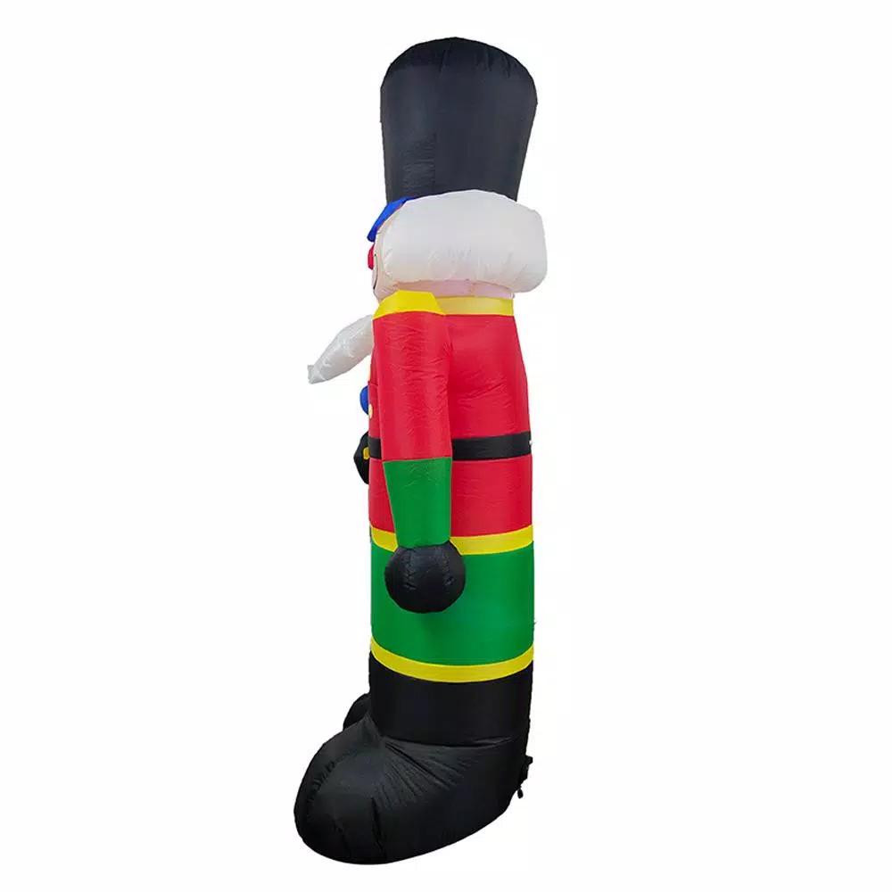 ALEKO's 8 ft. Christmas Inflatable Nutcracker with LED Lights and UL Certified Blower