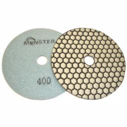 Monster 5 in. Honeycomb Dry Diamond Polishing Pad Set with Back Holder, 8-Piece Kit thumbnail 7