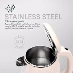 Aroma Professional 7-Cup Electric Water Kettle, 316 Surgical Grade Stainless Steel, Pink thumbnail 2