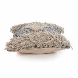 LR Resources Cottage Natural and Black Geometric 20 in. x 20 in. Cotton Throw Pillow thumbnail 6