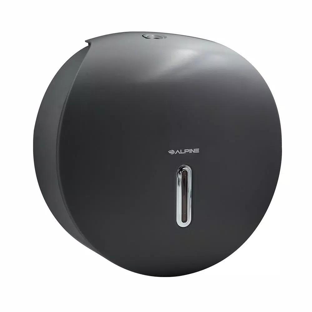 Alpine Industries Gray Jumbo Toilet Paper Dispenser - Durable ABS Plastic Wall Mount