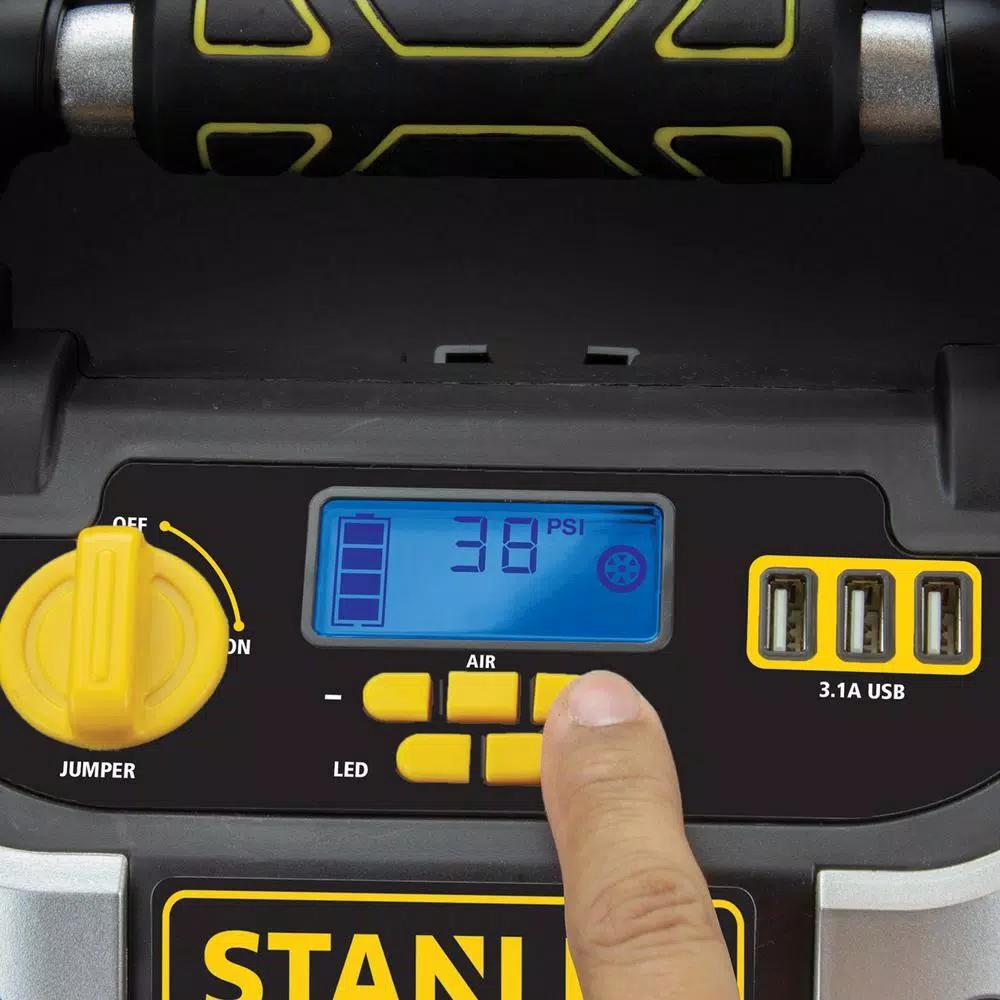 Stanley J5C09D 1200 Peak Amp Jump Starter with 120 PSI Digital Compressor and USB Power Station